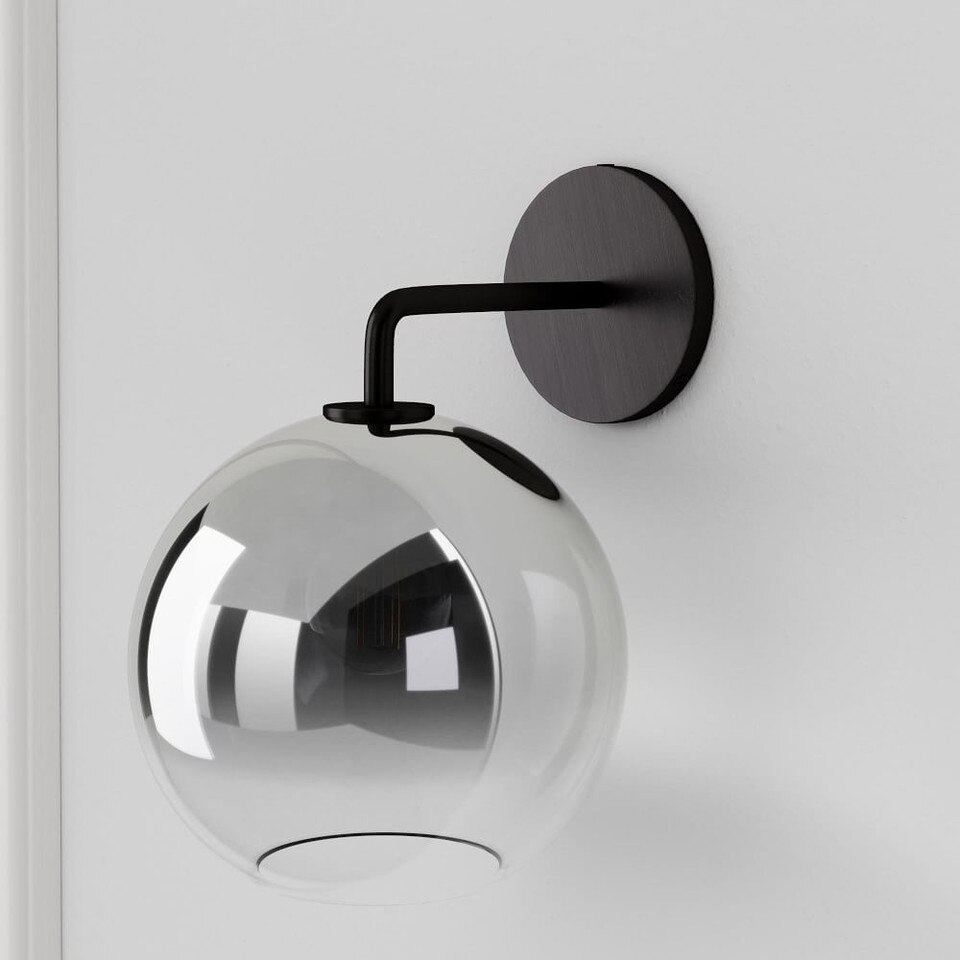 Sculptural Glass Globe Sconce Small west elm United Kingdom